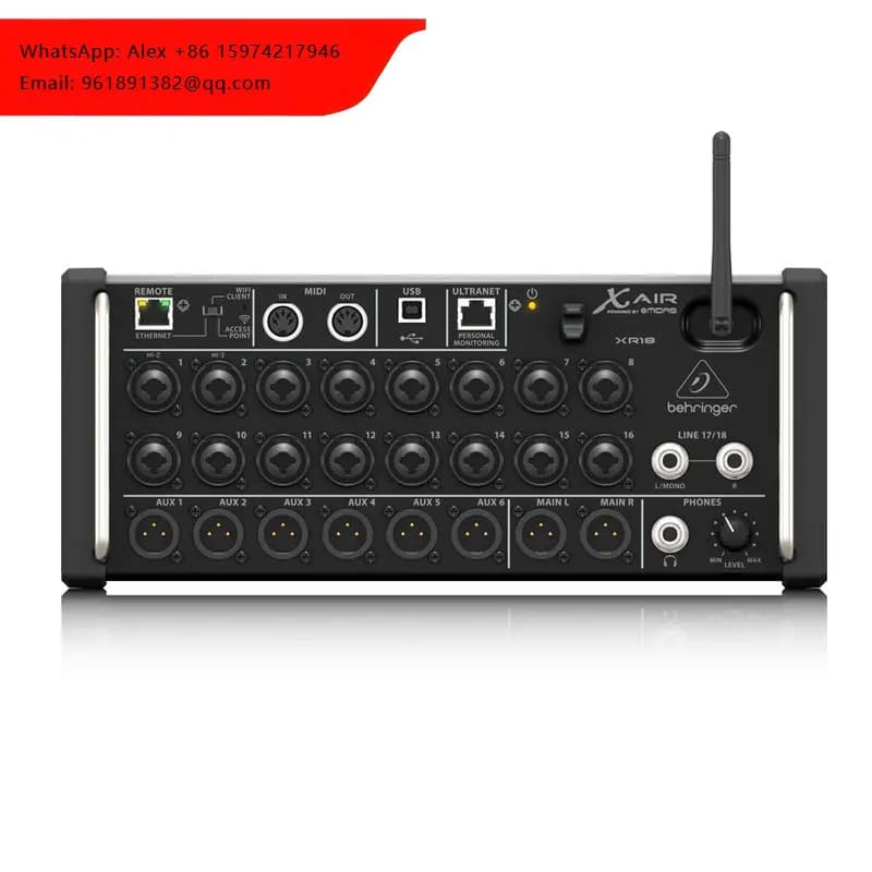 Behringers XR18 18-channel Rackmount Digital Mixer For IPad/Android Tablet With 16 Midas Preamps Sound Console