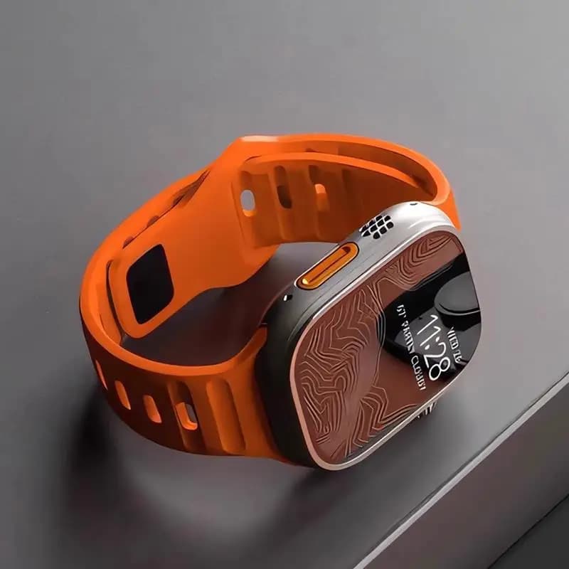 Cinturino sportivo in silicone per cinturino Apple Watch 49mm 45mm 44mm 42mm 40mm 41mm 38 braccialetto correa iwatch Serie 9 8 7 6 5 4 3 se ultra