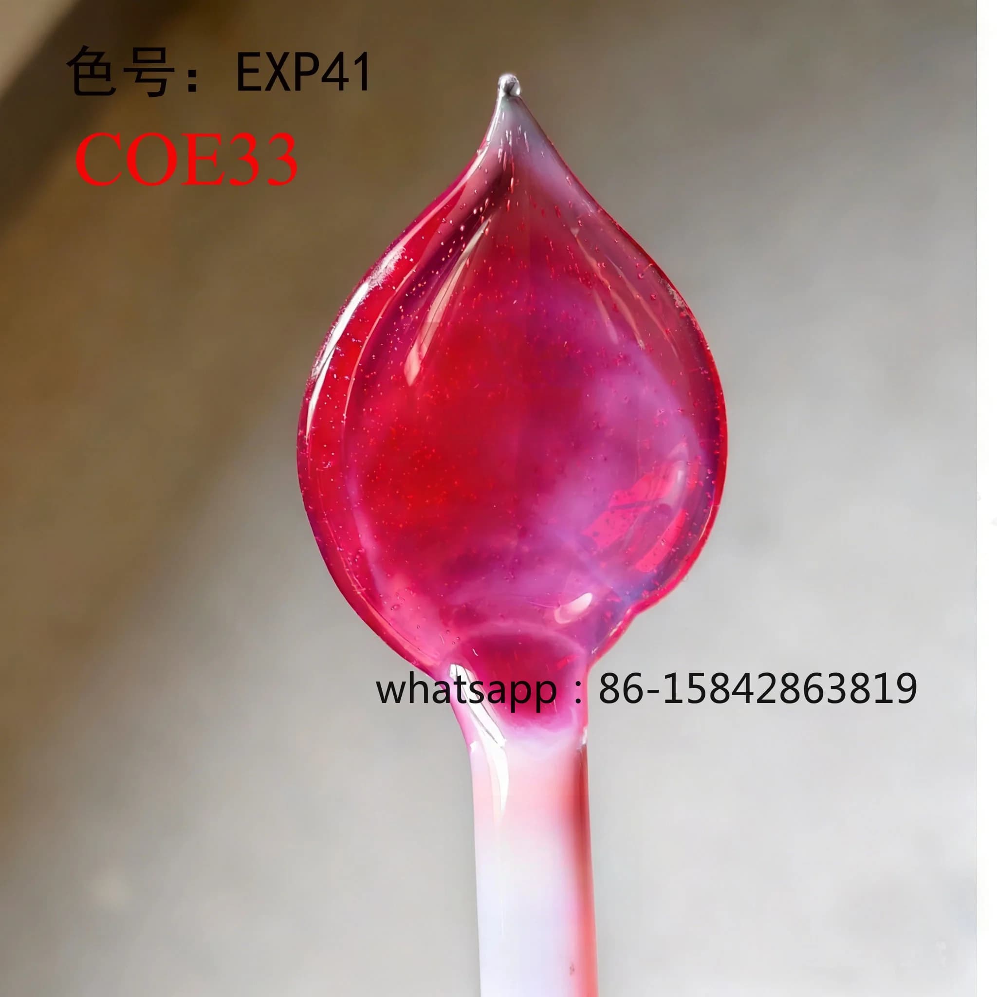 EXP41B 540 Rose Red Bubble Version Protein Bar, Burnt Glass Lamp Rod Color High Borosilicate Glazed Hard Material