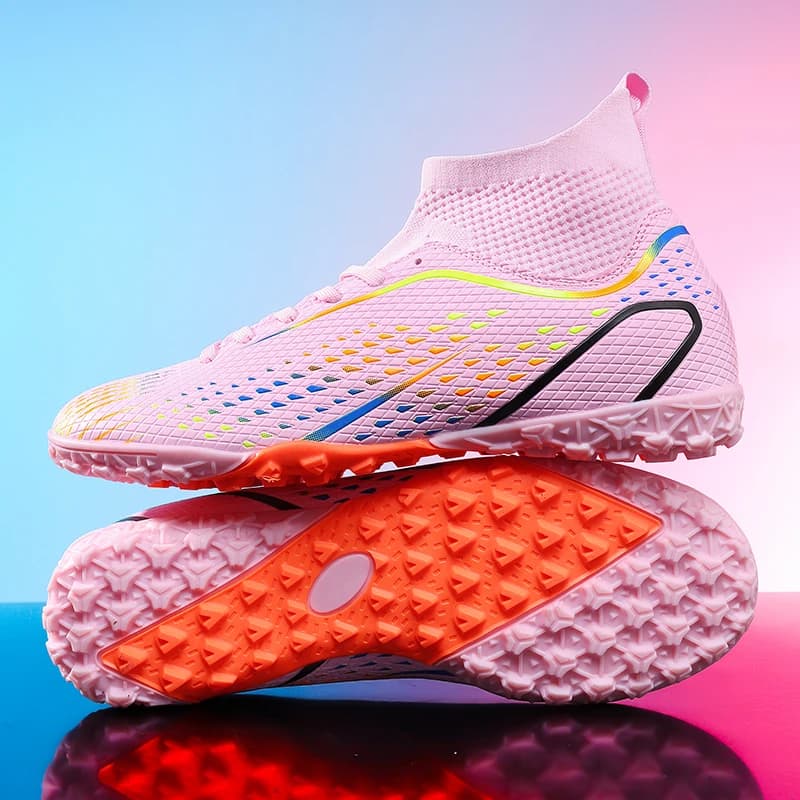 Scarpe da Calcio Professionali per Uomo, per Erba Sintetica e Futsal, Unisex, per Allenamento all'Aperto, Antiscivolo e Traspiranti