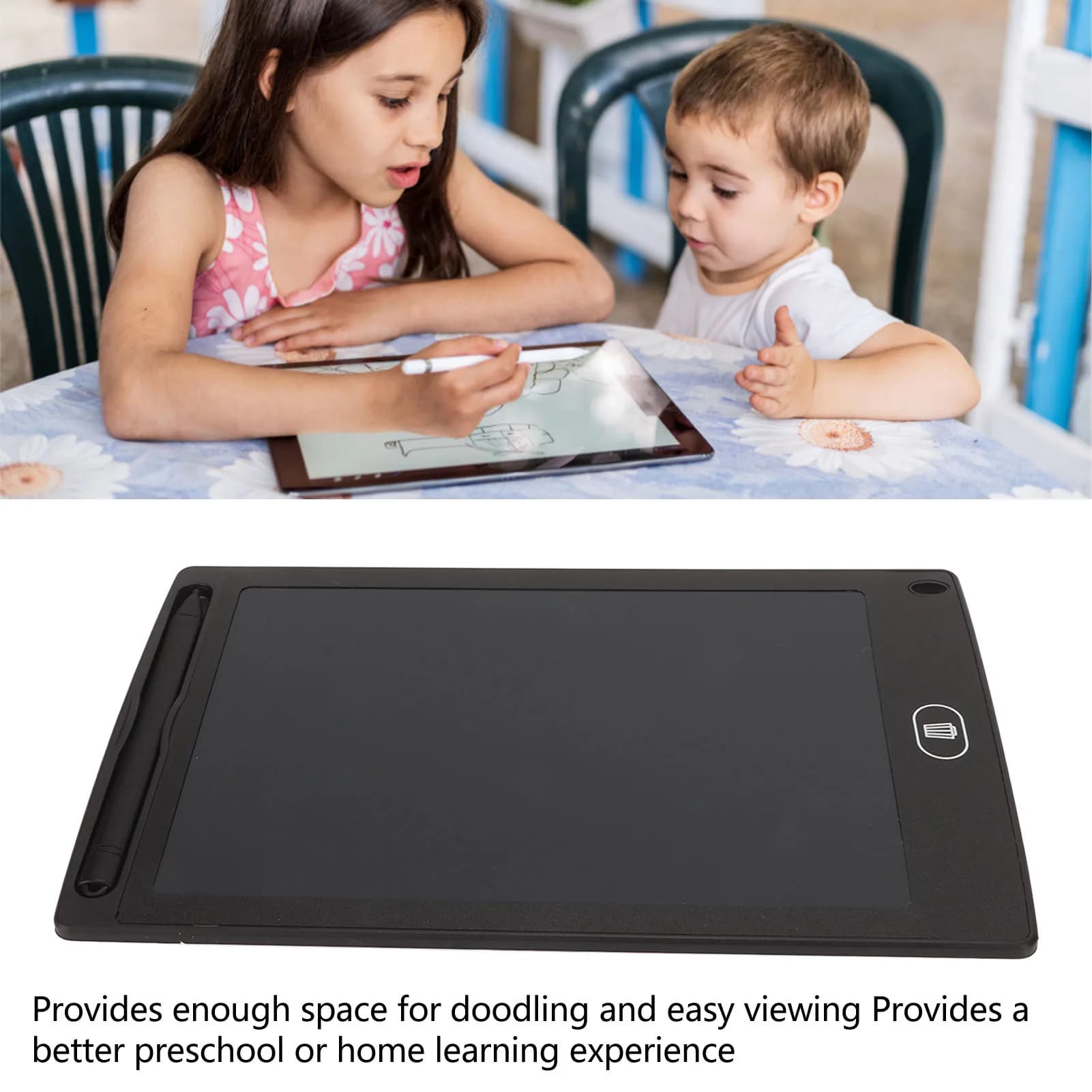 Tavoletta LCD da 8,5 Pollici per Scrittura, Cancellabile e Riutilizzabile, Lavagna Elettronica per Disegno, Pad Educativo per Bambini