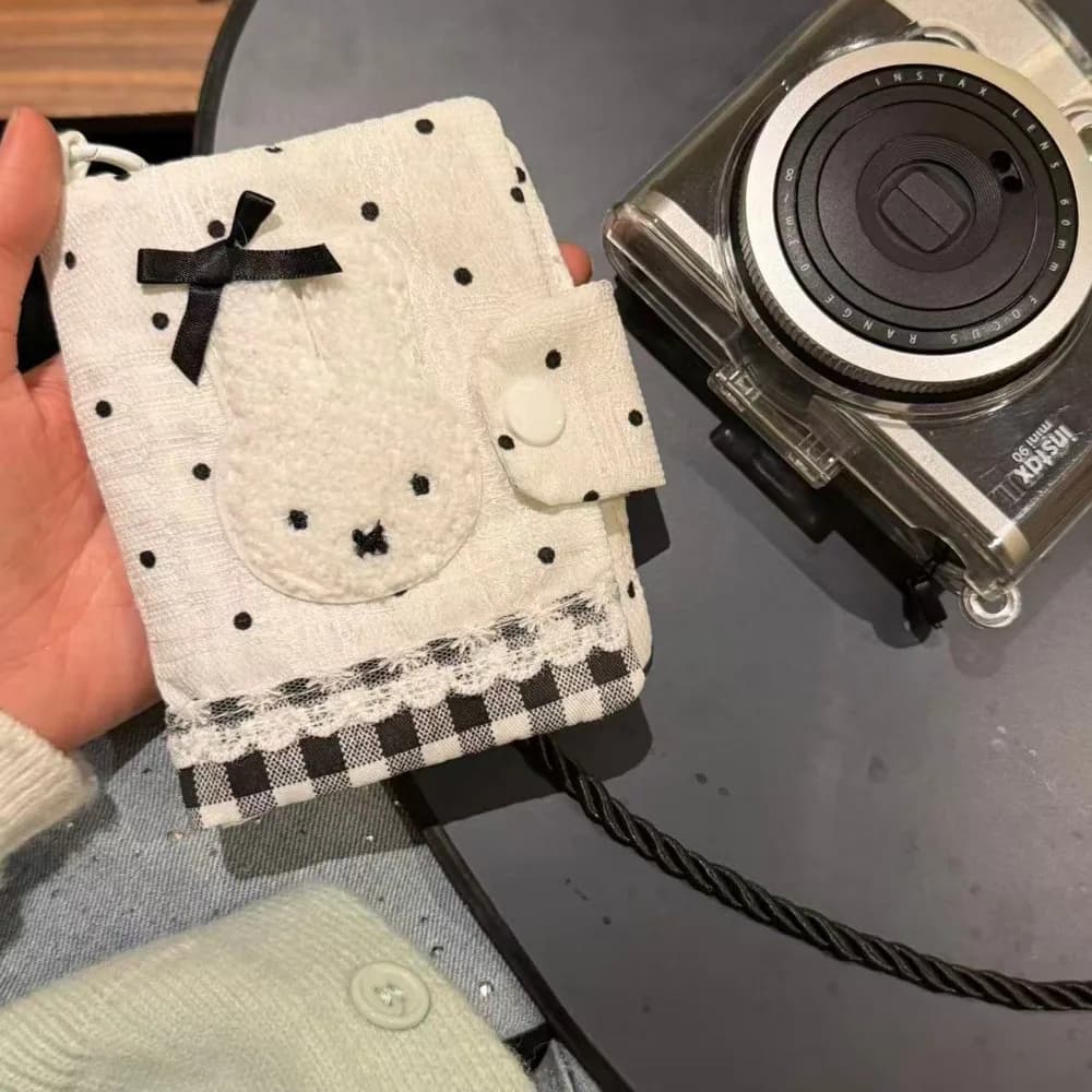 Cute Cartoon Miffy Multifunctional Pouch Coin Purse Card Holder for Passport Cosmetics Portable Organizer Accessory Student Gift