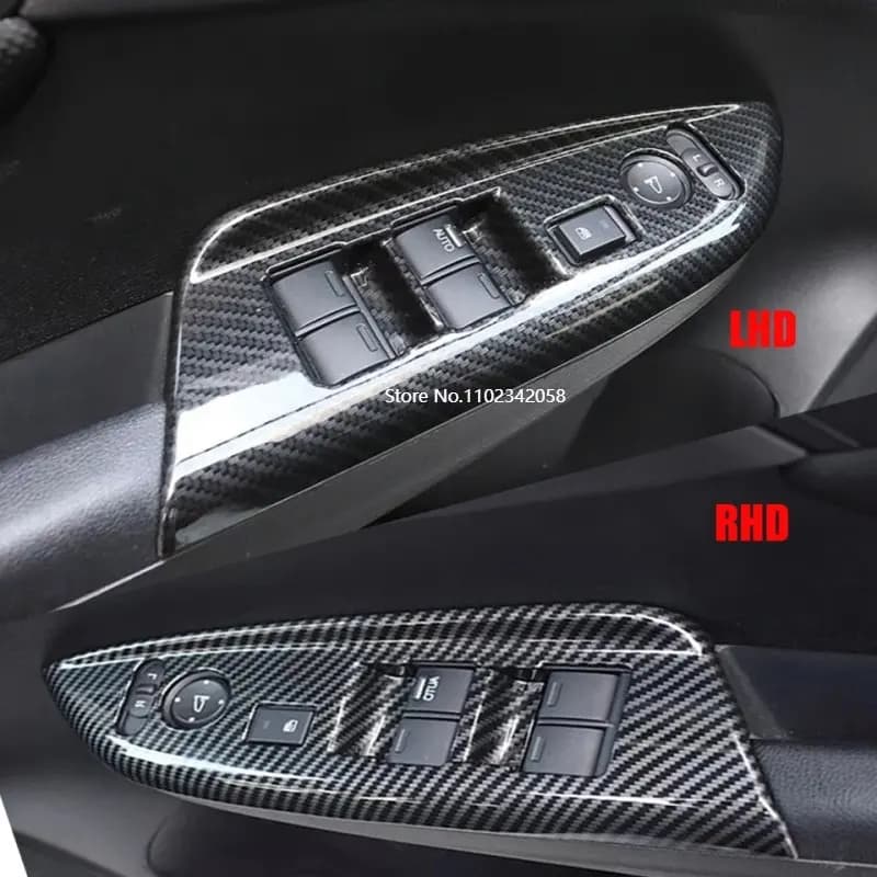 RHD LHD per Honda Fit Jazz GK5 2015-2018 accessori interni pannello alzacristalli interruttore pulsante copertura vetro copertura di controllo adesivo