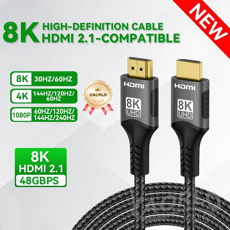 1/2/3/5M HDMI-Compatible 2.1 Cable Video Cable For PS5 Xbox Webcam Camcorder TV Box Fire Stick Laptop HDCP eARC 8K 60HZ 4K 120H