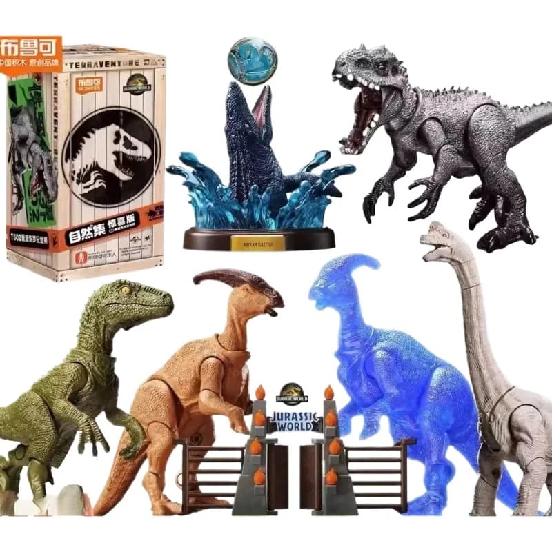 Blokees Jurassic World Edizione Sorpresa Serie 2, Scatola Misteriosa Dinosauro T-Rex, Blocchi da Costruzione per Bambini