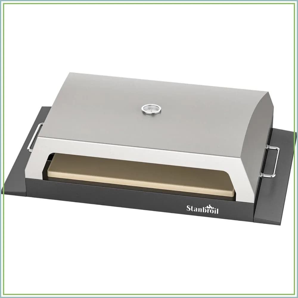 Outdoor Pizza Oven for Blackstone 22" 28" 36" Flat Top Gas Grill, with 19"x15" Pizza Stone