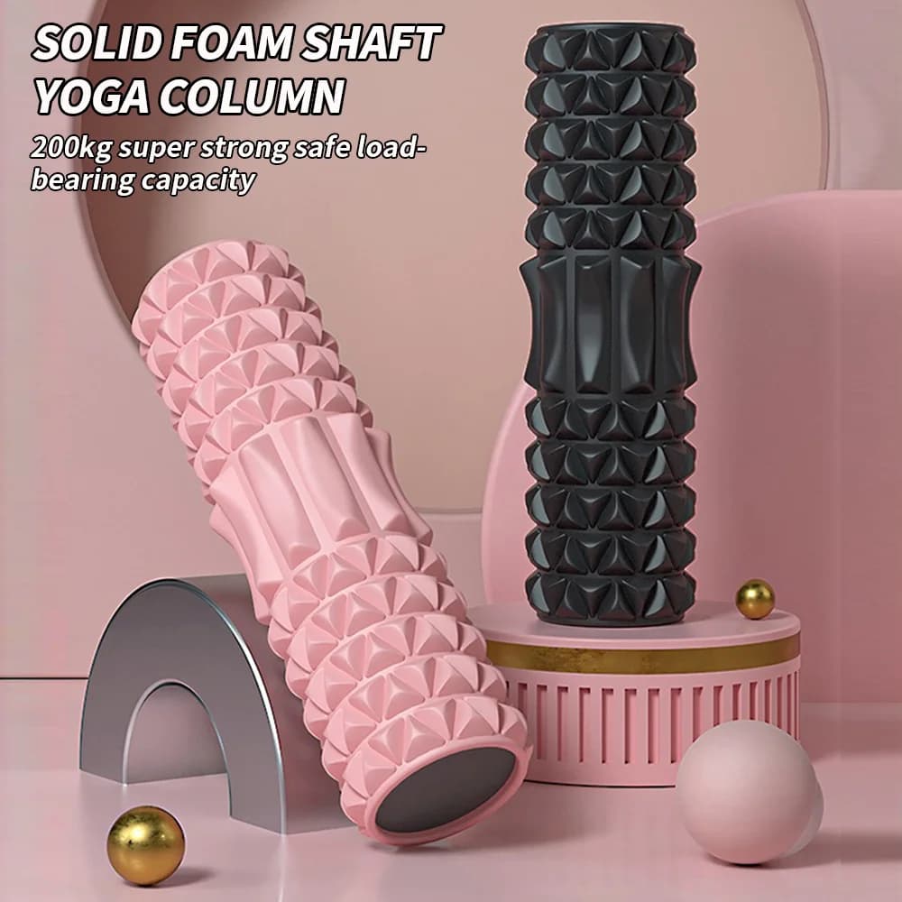 1 piece - massage stick with yoga column for foam board with super carrying massage roller - suitable for exercises at home and muscle relaxation