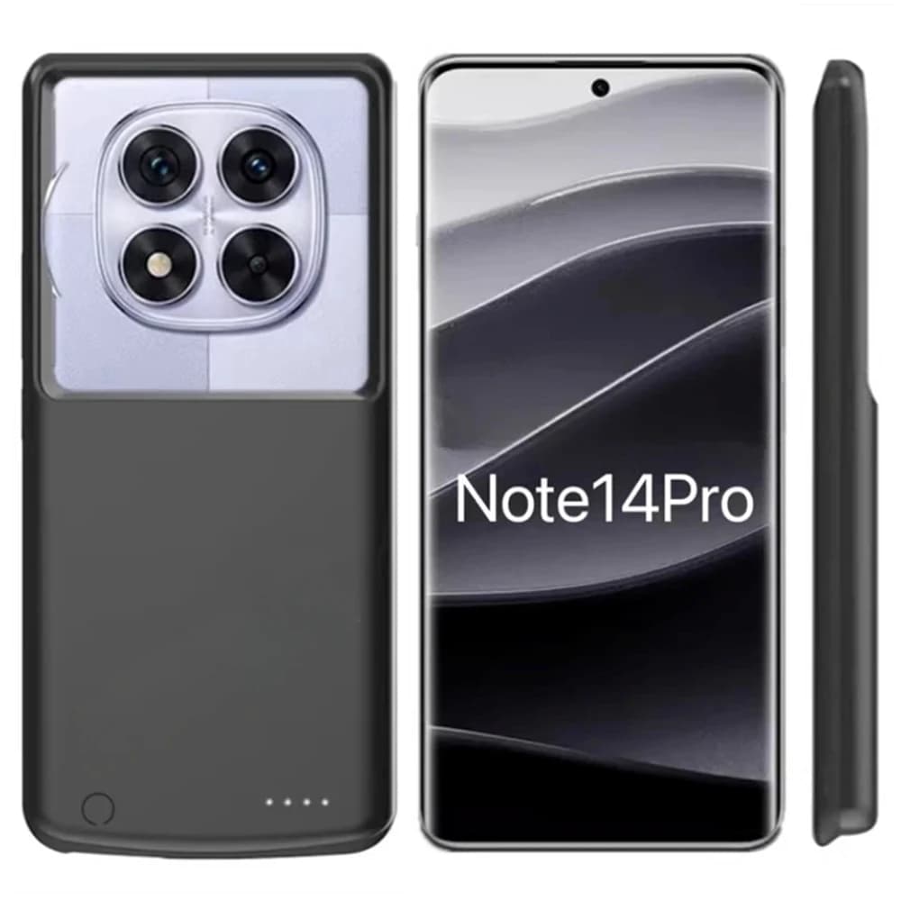 Battery Charger Cases For Xiaomi Redmi Note 14 Pro/14Pro+ Note14 Portable Power Bank Cover 10000mAh Rechargeable Battery Case