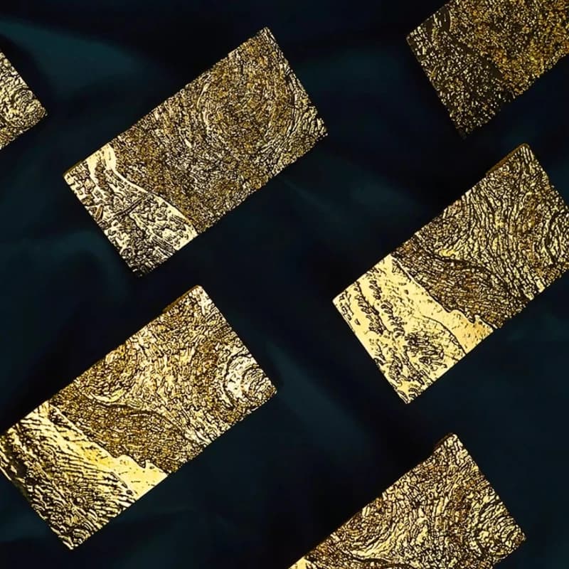 Maniglia e Pomello per Armadio con Design a Rilievo Rettangolare in Ottone Dorato Effetto Cielo Stellato, Maniglie per Cassetti, Accessori per Armadi da Camera da Letto