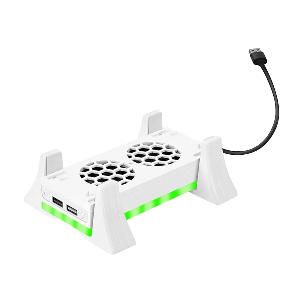 Supporto per ventola di raffreddamento Dock per radiatore verticale con regolazione a 3 marce con dock di dissipazione del calore con luce colorata per Xbox Series S
