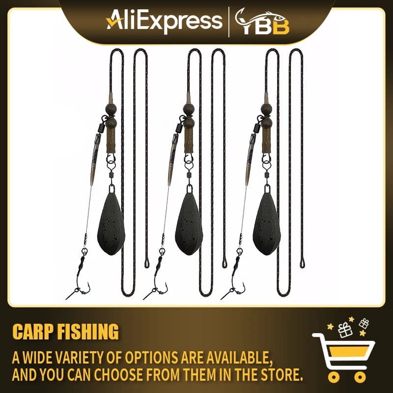 Set per Hair Rig da Carpfishing con Piombi Rivestiti, Girella a Sgancio Rapido, Pre-attrezzato Anti-Groviglio, Alta Efficienza di Infilatura