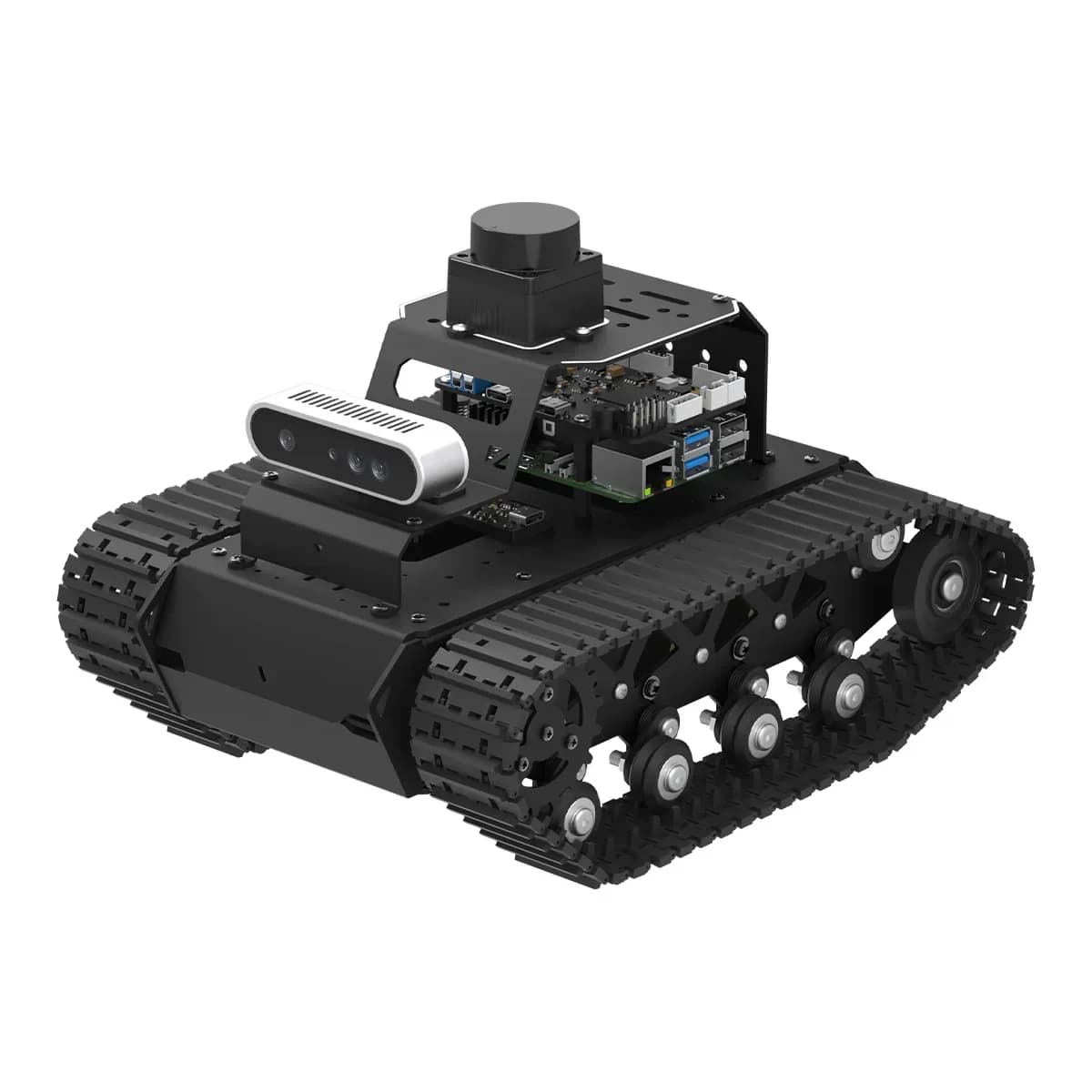 Disponibile Hiwonder MentorPi Tank Chassis, Robot Auto Raspberry Pi, Robot per Codifica AI ROS con LLMs ChatGPT, SLAM e Guida Autonoma