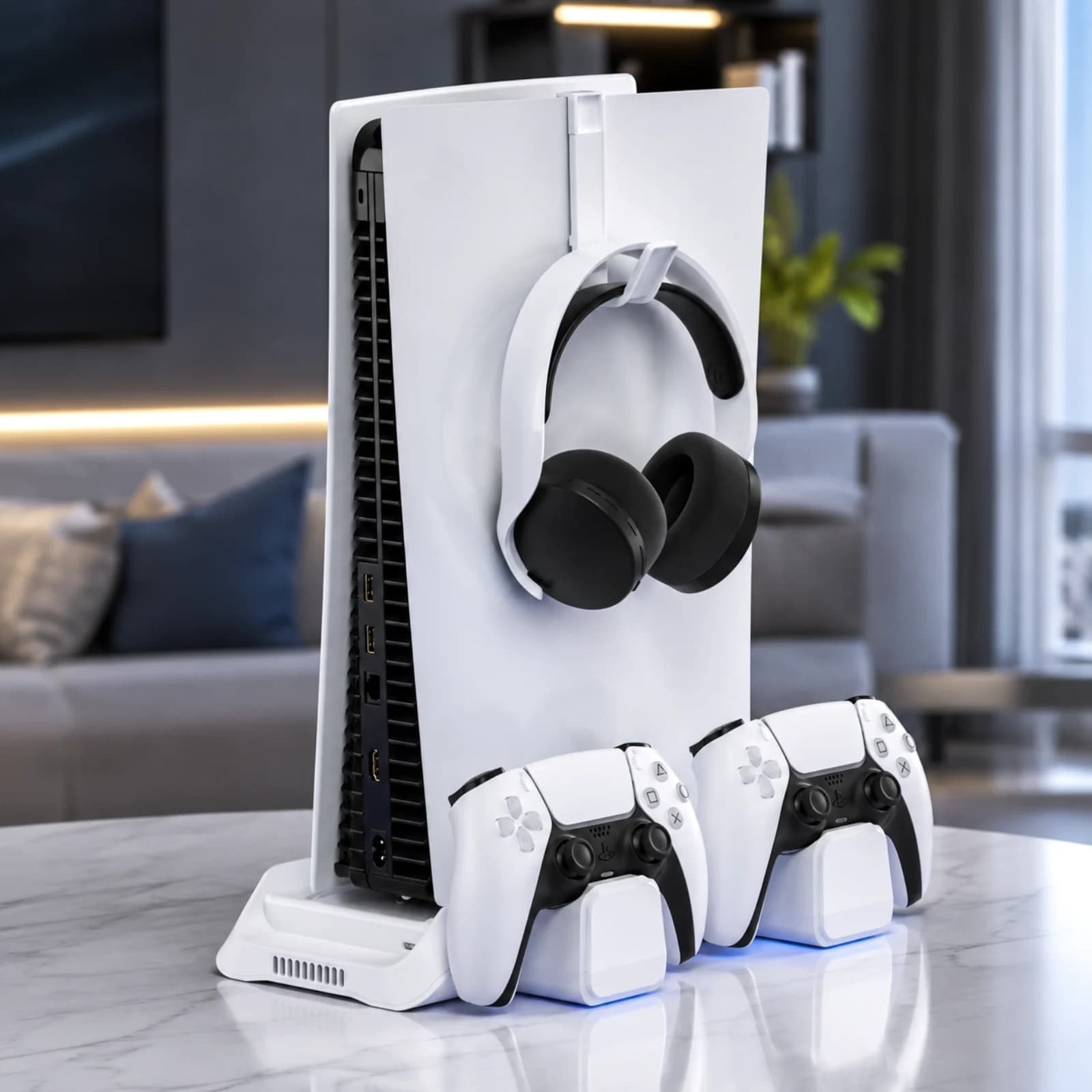 Universal PS5 Pro Slim Cooling Stand Charging Dock Dual Controller Charger Storage Organizer Gaming Accessory