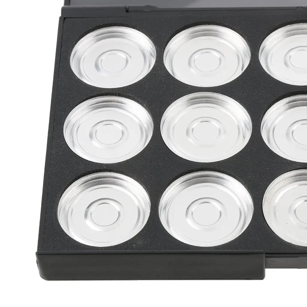 Empty Blush Box Eyeshadow Palette Plastic Black Travel Size Custom Makeup Organizer for DIY Cosmetic Palettes