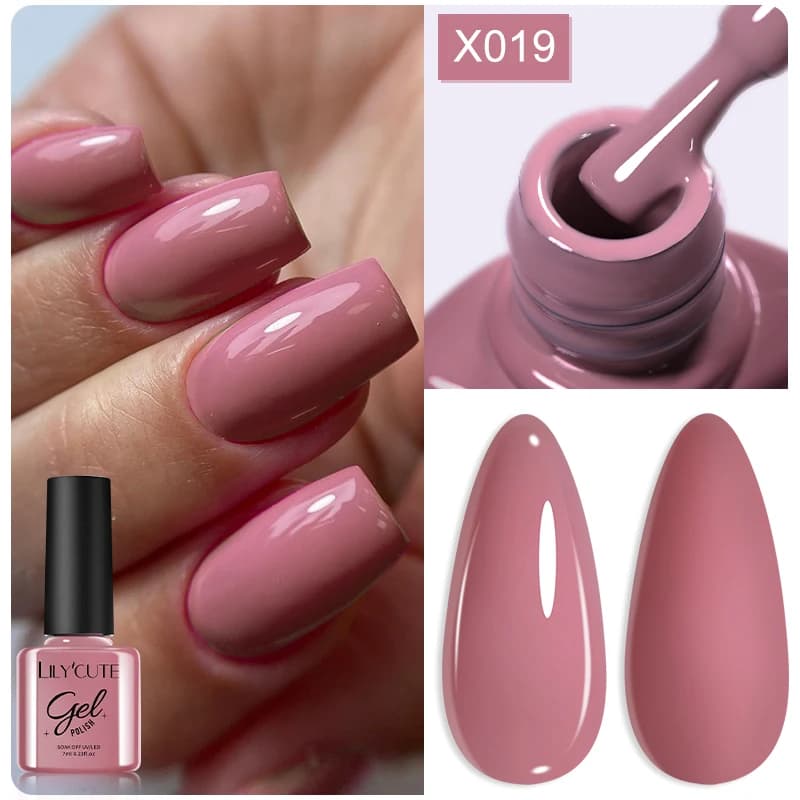 LILYCUTE Serie Autunno Inverno Smalto per unghie gel Rosa Rosso Nude Rosa 125 colori Smalti gel per unghie semipermanenti per salone professionale