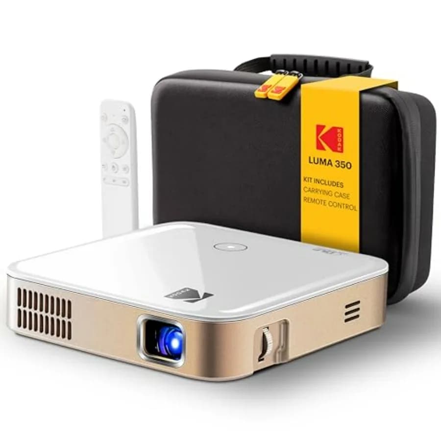 Proiettore Portatile Smart Luma 350 Ricaricabile Wi-Fi con Sistema Operativo Android, Screen Mirroring, Telecomando e App Luma