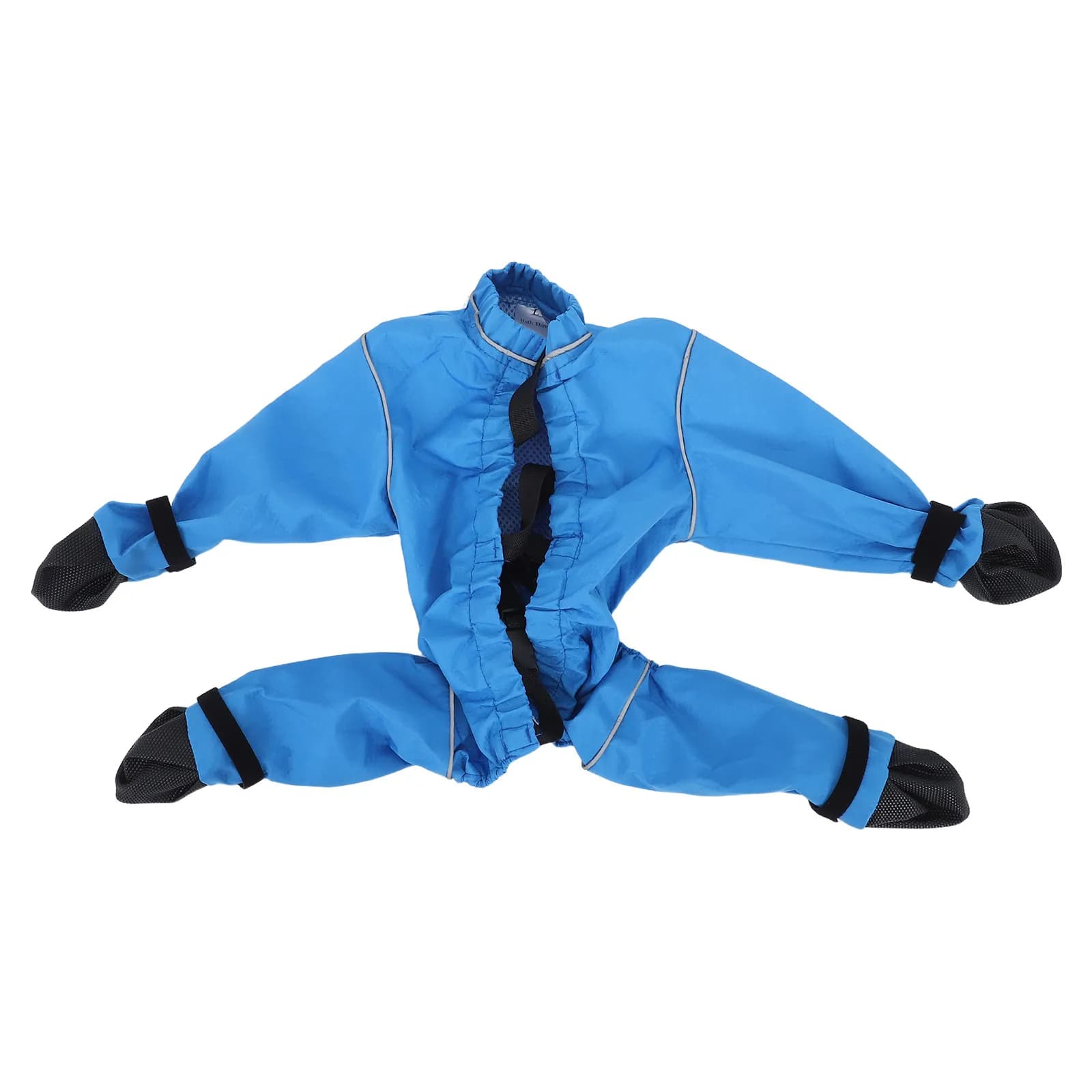 Waterproof Dog Rain Boots with Suspender Small Medium Puppy Anti-Slip Boot Belly Protector Blue Paw Protector for Hiking Outdoor