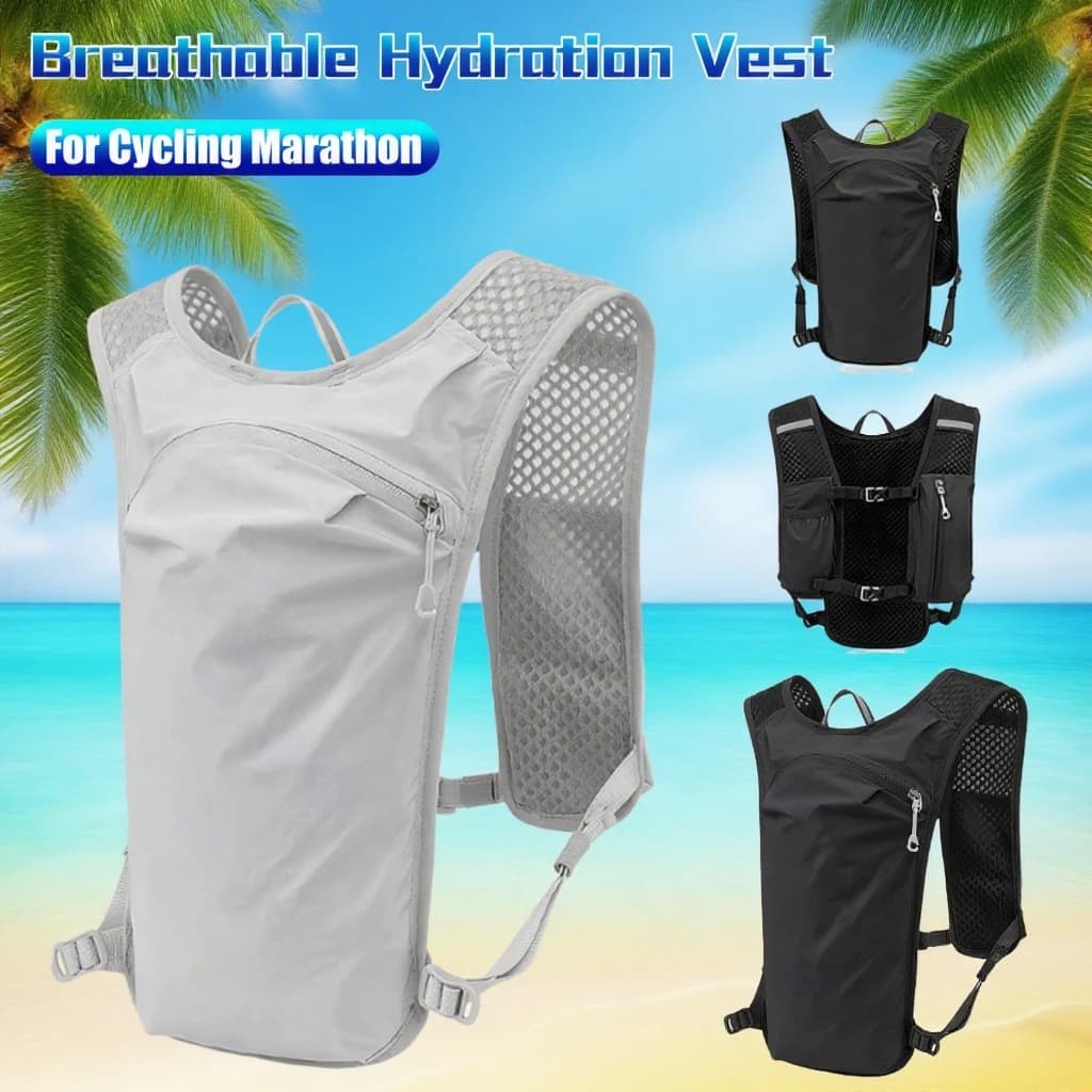 Breathable Running Water vest Light sports backpack Multiple pockets Nylon cycling backpack for climbing