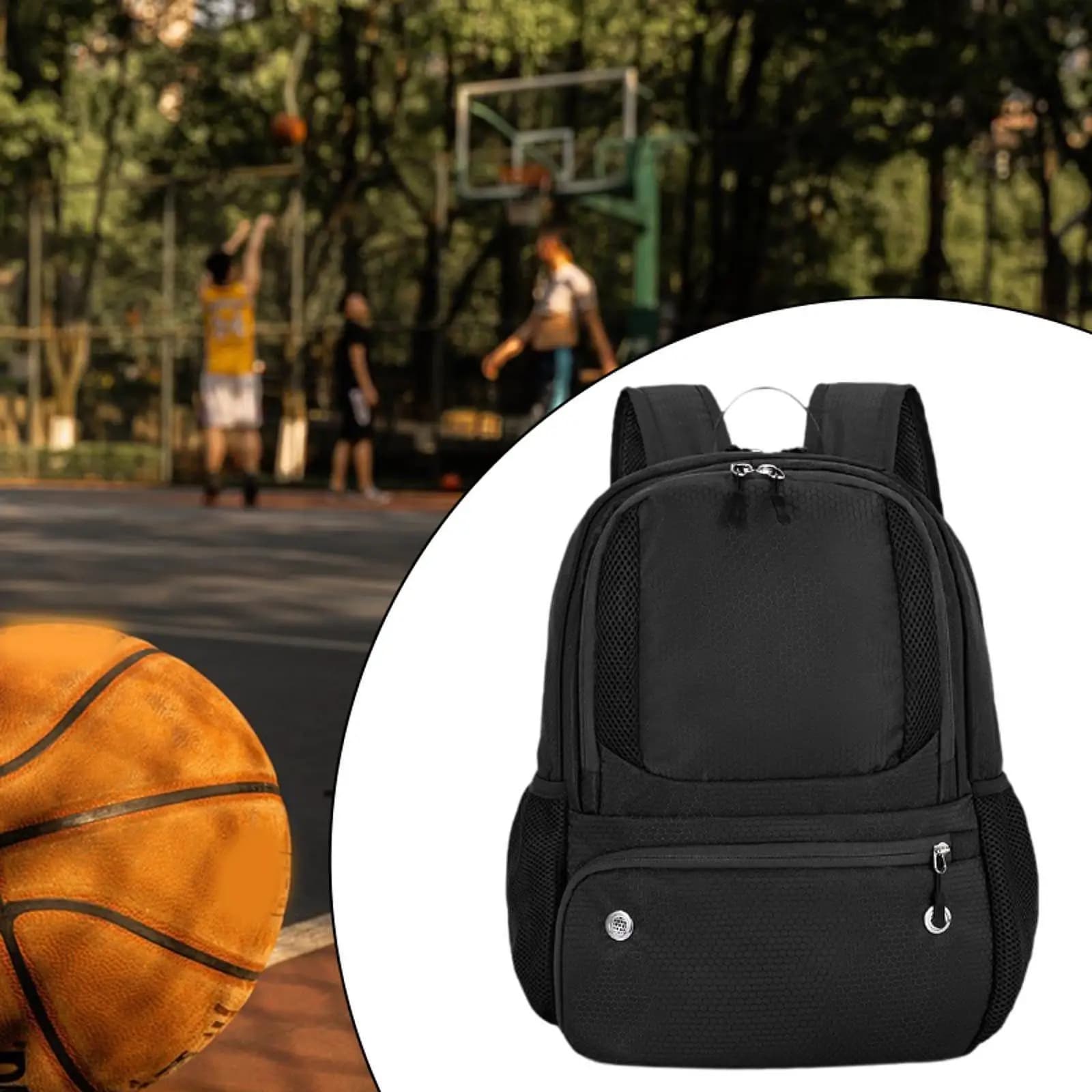 Oxford fabric lightweight portable basketball backpack for sports equipment