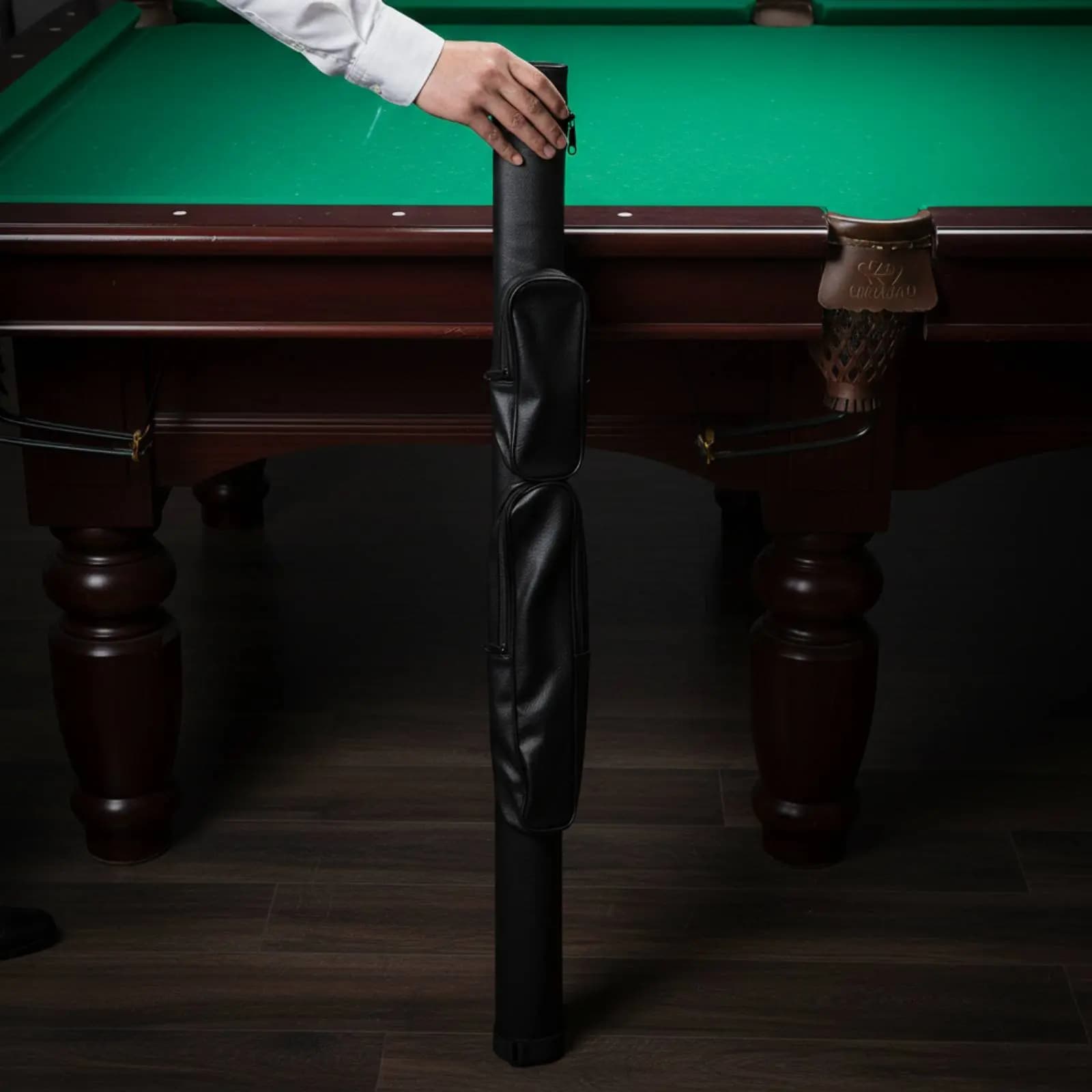 Custodia per Stecca da Biliardo con Interno Imbottito, Rigida, per Due Stecche, Leggera, con Tracolla per Sala Giochi
