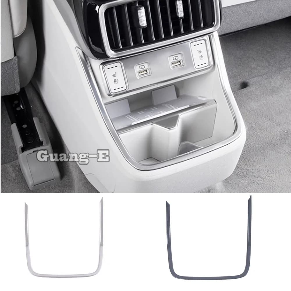 Adesivo per scatola di immagazzinaggio a forma di U posteriore per auto in acciaio inossidabile per Hyundai Custo 2021 2022 2023 2024 Copertura Trim Accessori interni auto