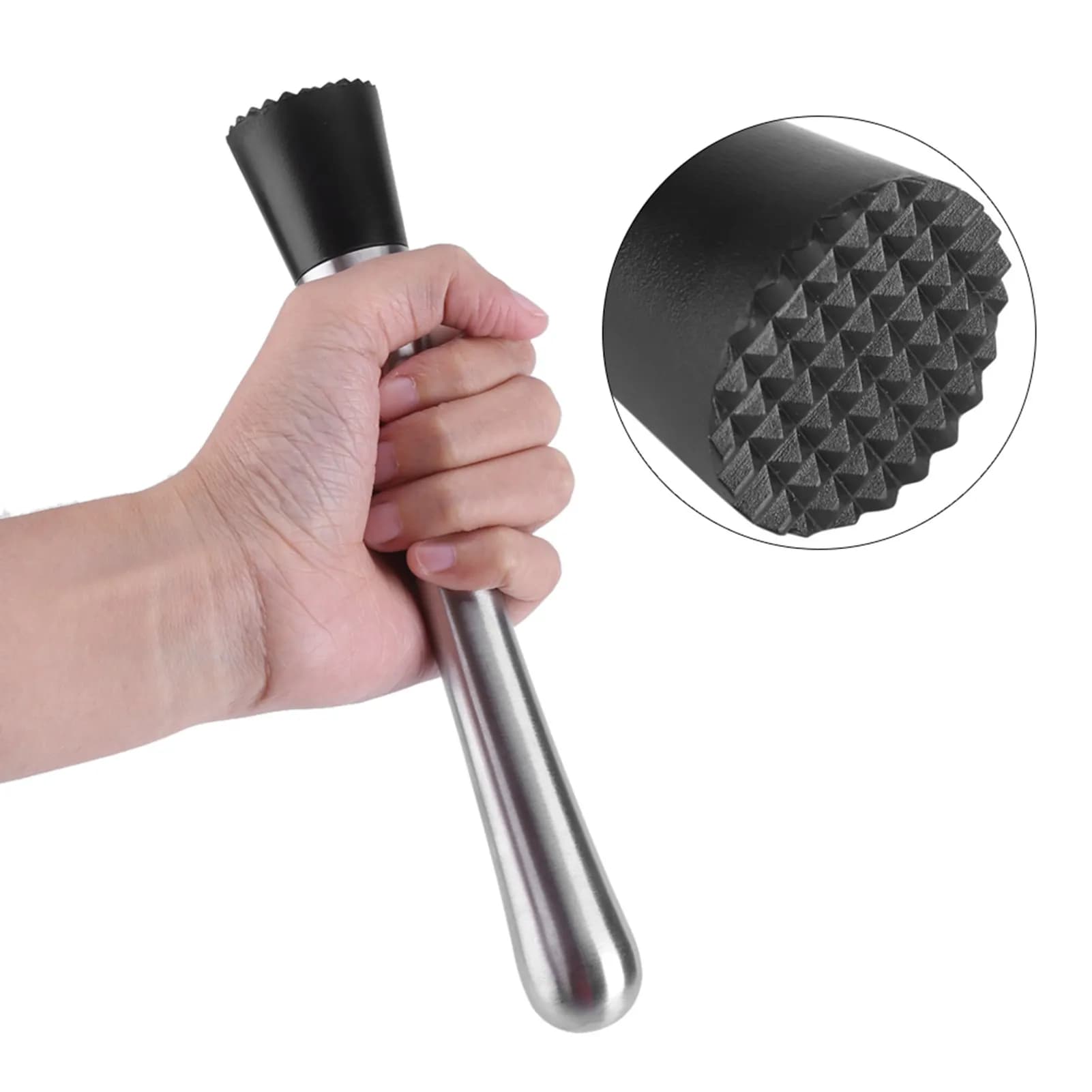 20cm di lunghezza in acciaio inox Bar Stick Cocktail Muddler Mojito Masher Bar Muddler Fruit Mixer fai da te Barware Tool