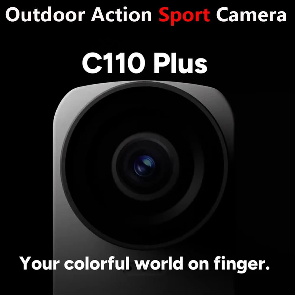 SJCAM C110+ Plus 4K 30FPS Action Camera Waterproof for Open Sports, Cycling, Fishing, Vlog, Security Set, Work, Guard, Travel