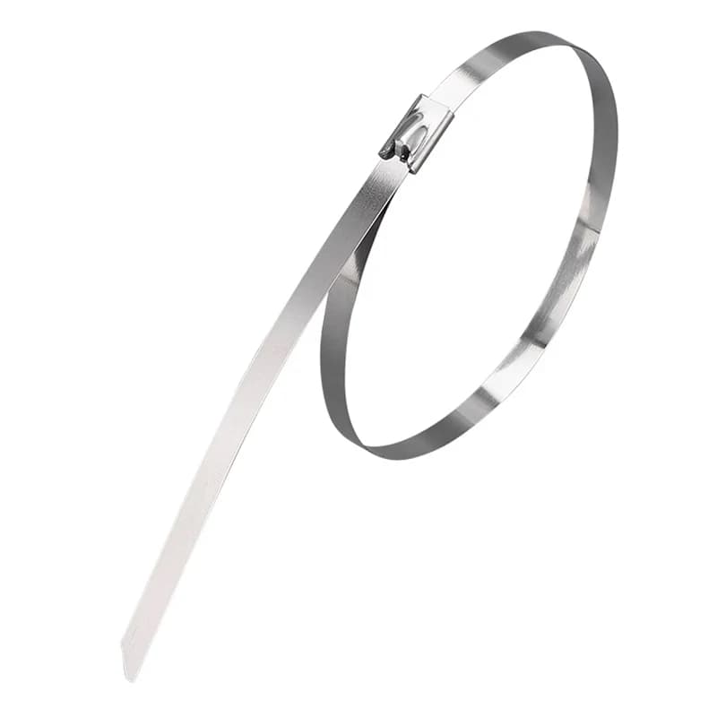 Fascette per cavi in acciaio inossidabile 304 da 50 pezzi, fascette metalliche antiruggine autobloccanti per cablaggio elettrico, resistenti