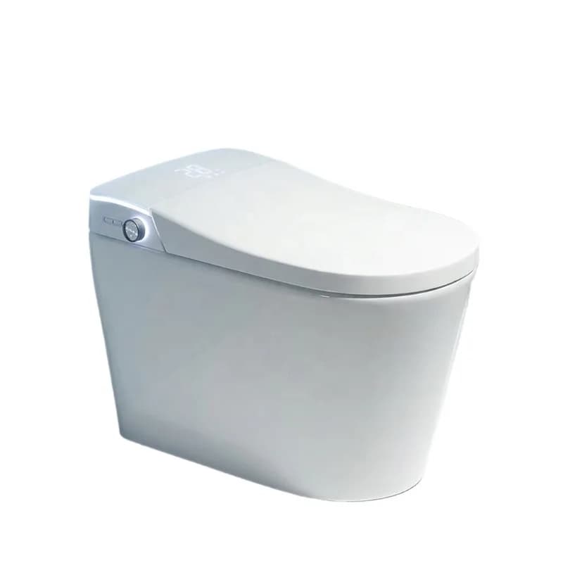 Intelligent all-in-one electric toilet with heated seat, night light, wireless remote control, modern ceramic toilet