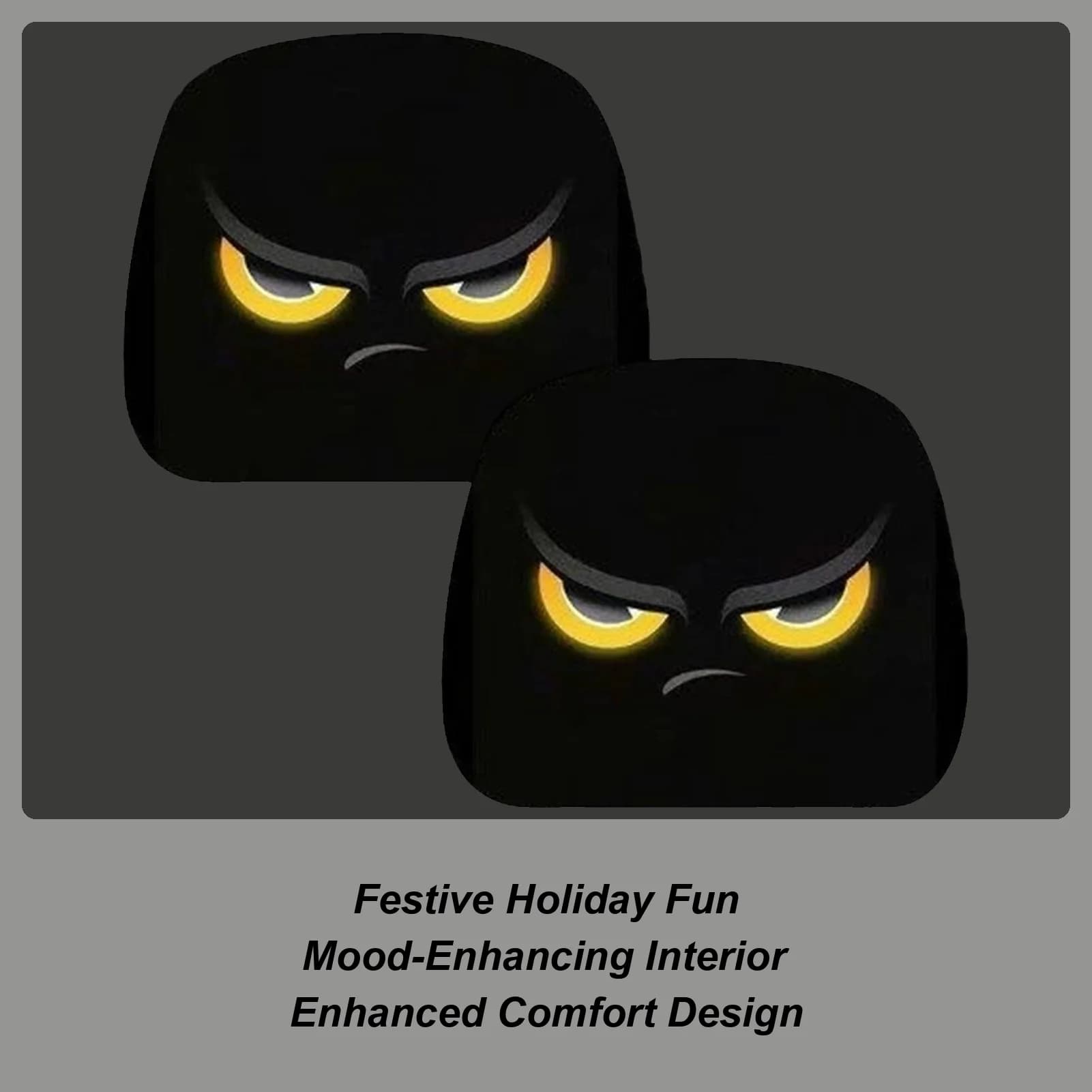 Car headrest cover Protection for front seat in animated cardboard in 2 pieces Automotive accessories for men and women