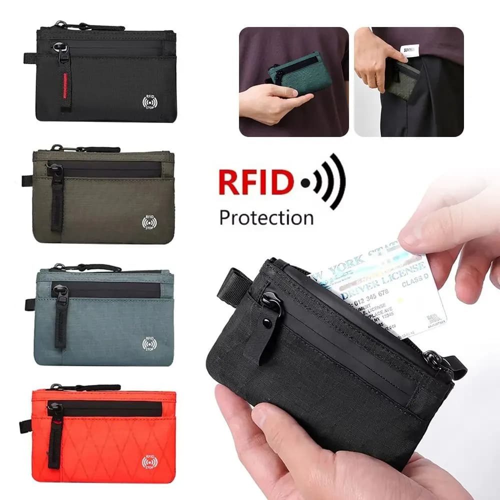 New X-Pac Material RFID Smart Wallet Thin RFID Blocking ID Card Case Lightweight Coin Purse