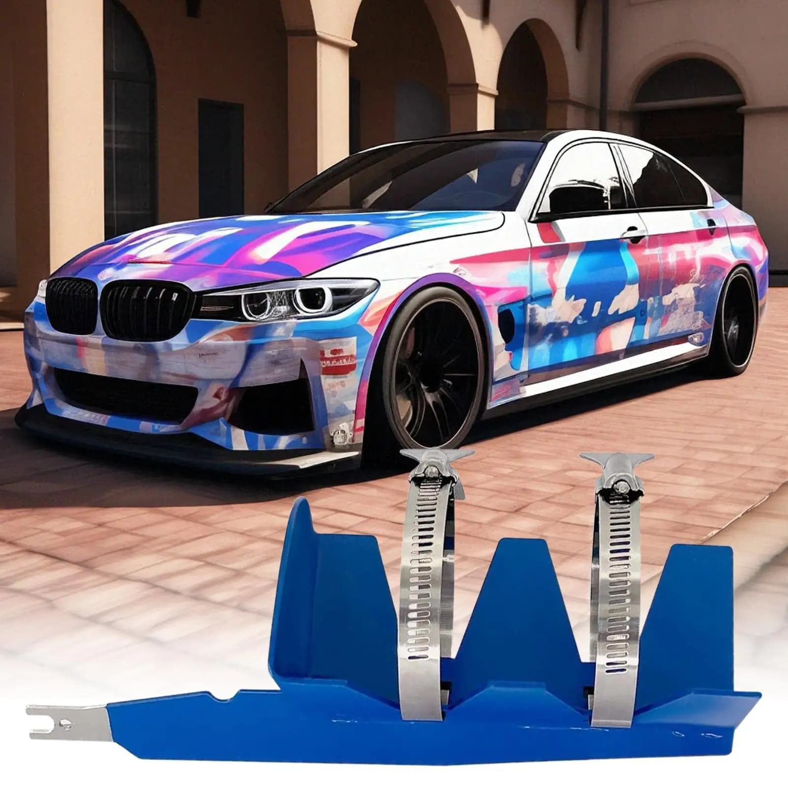 Agitatore per lattine spray Forniture per la casa in acciaio inossidabile con cinture doppie fisse Strumento per agitatore di vernice per salse da cocktail Scorrevole all'aperto