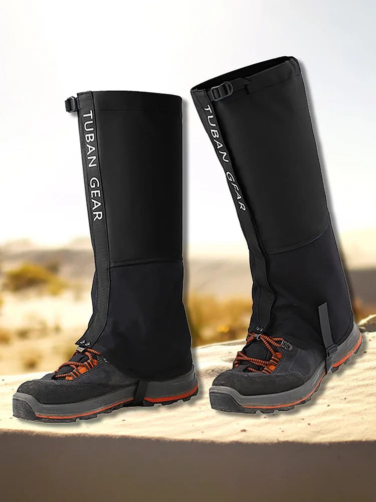 Travel Shoe Leg Gaiters Waterproof Adjustable Anti-Tear Snow Boot Gaiters for Outdoor Snowshoeing Hiking Skiing