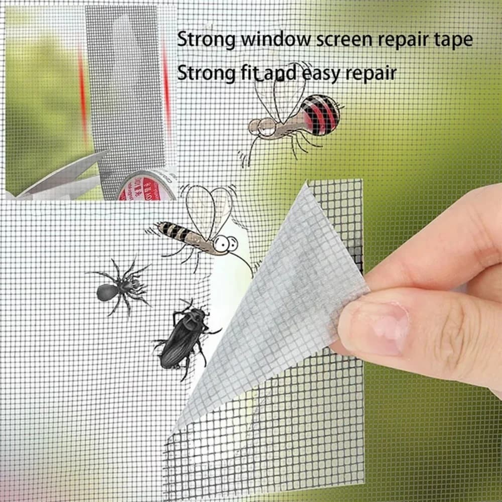1/3pcs Anti-mosquito Mesh Mosquito Net Windows Easy-to-Apply Waterproof Window Screen Repair Tape DIY Self-adhesive Repair Tool