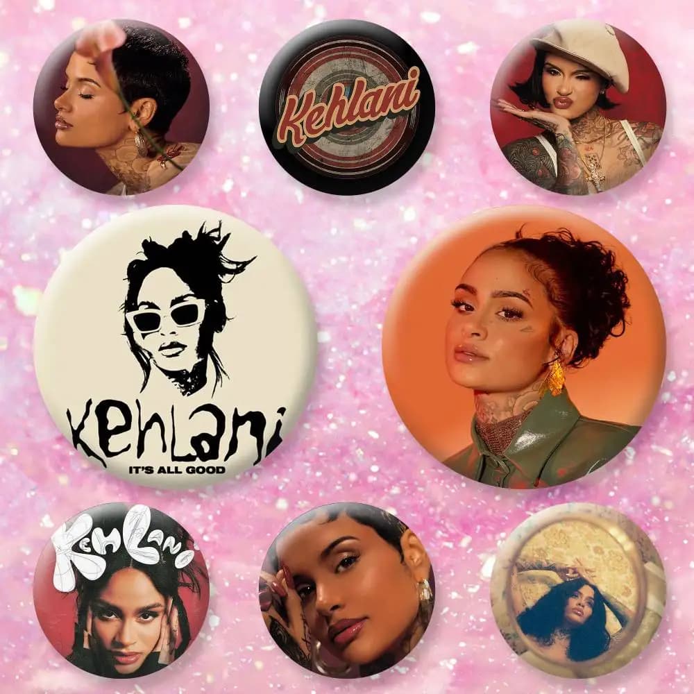 K-kehlani Singer Folded Button Pins Backpack Clothing Decor Brooch Badge Jewelry Gifts for Kids