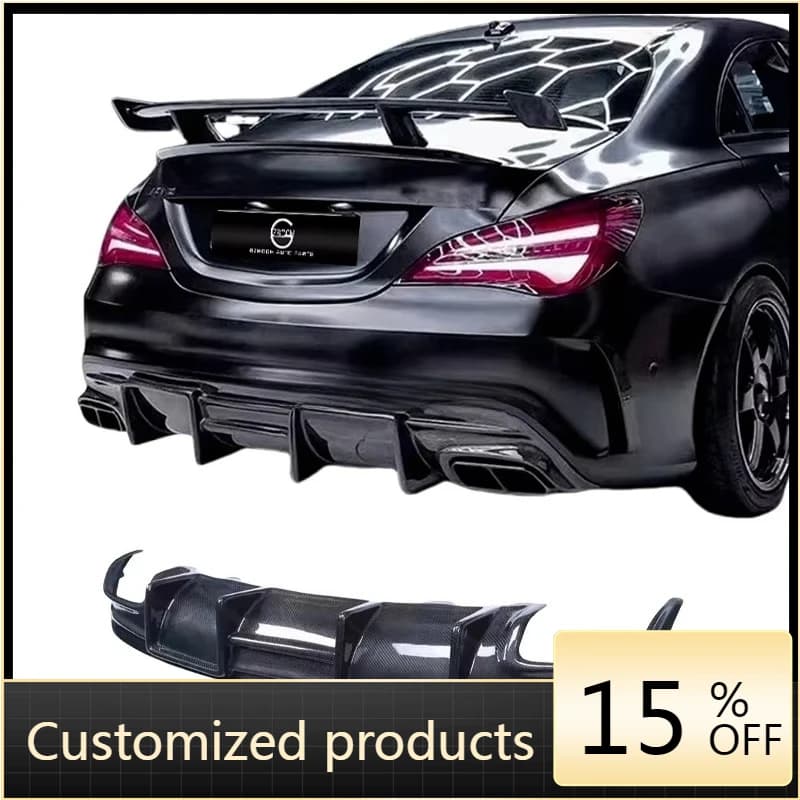 CLA W117 C117 2013-2019 Carbon Fiber Diffuser for FD Style Rear Car Bumper Lip Body Kits Rear Diffuser