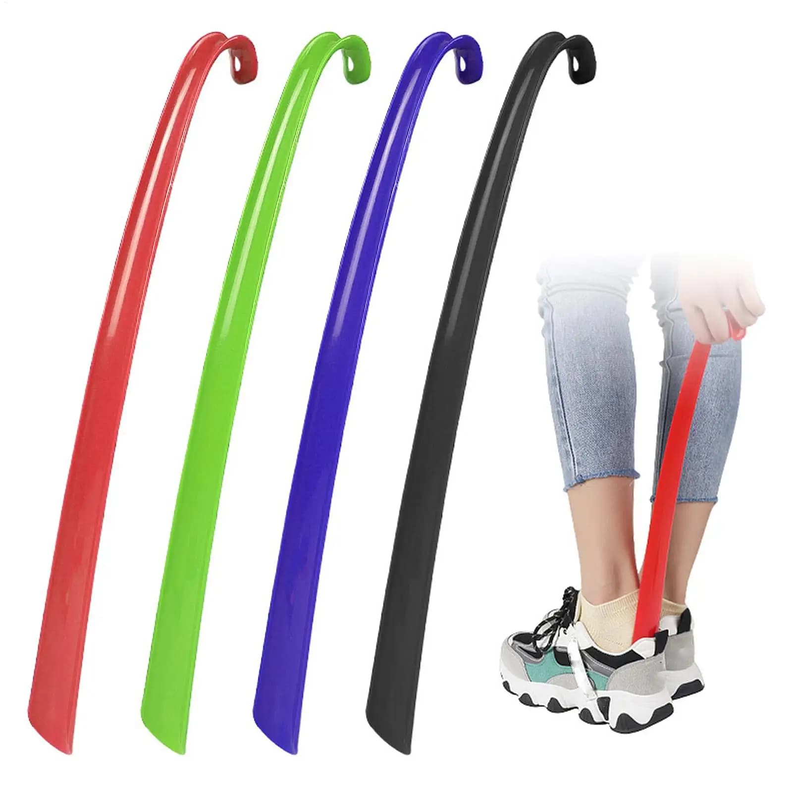 42.5x4x2.2cm Easy To Use ABS Long Handle Shoes horn Artifact Pull Pumping Shoes Professional Women Men Shoe Horn Shoes Spoon