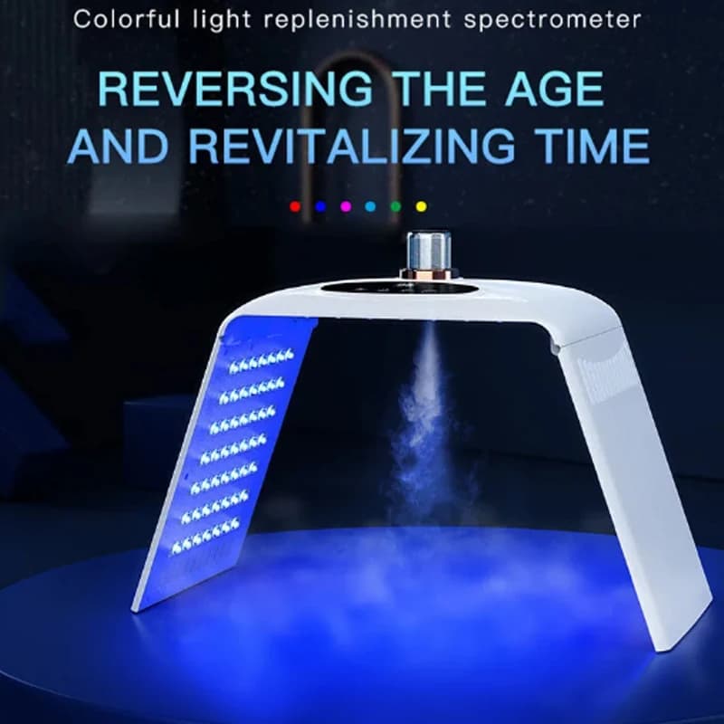 7 Color LED Beauty Mask for Face and Body, Hydrating with Nano Spray, Phototherapy Skin Care Machine