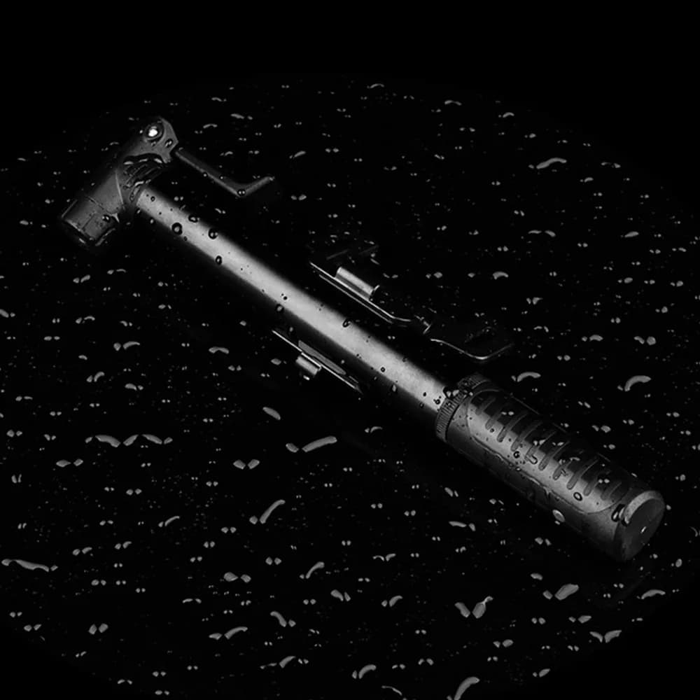 Portable Bike Pump Aluminum Alloy, Plastic Black Cycling Pump Mini with Frame Mounting Bracket Mountain Bike Pump
