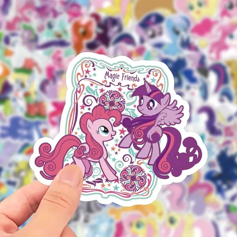 100 Adesivi My Little Pony, Cartoni Animati Twilight Sparkle, per Diario, Telefono, Valigie, Rarity, Adesivi Premio per Bambini, Regalo