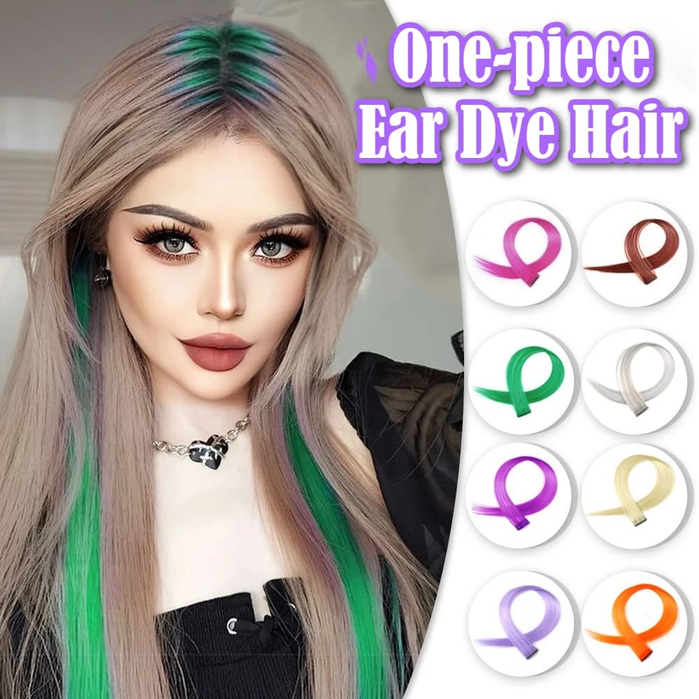 10/1PCS Highlight Colorful Clip In Hair Extension For Synthetic Girl Long Straight Posts Wig 22 inch Extensions of Cabello