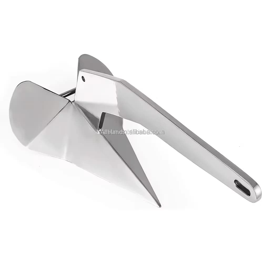 Modern Design 316 Stainless Steel Mirror Polished Delta Anchor Boat Accessories Marine Hardware For Yacht