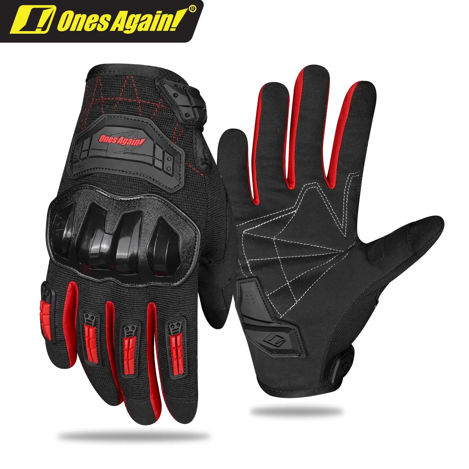 Guanti estivi ventilati a dita intere per moto da moto per guanti da moto Touch Screen leggero e traspirante