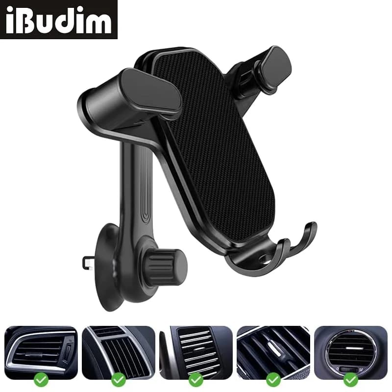 Gravity Car Phone Holder Air Vent Clip Mount supporto universale per cellulare supporto GPS per iPhone 15 Xiaomi Huawei Samsung