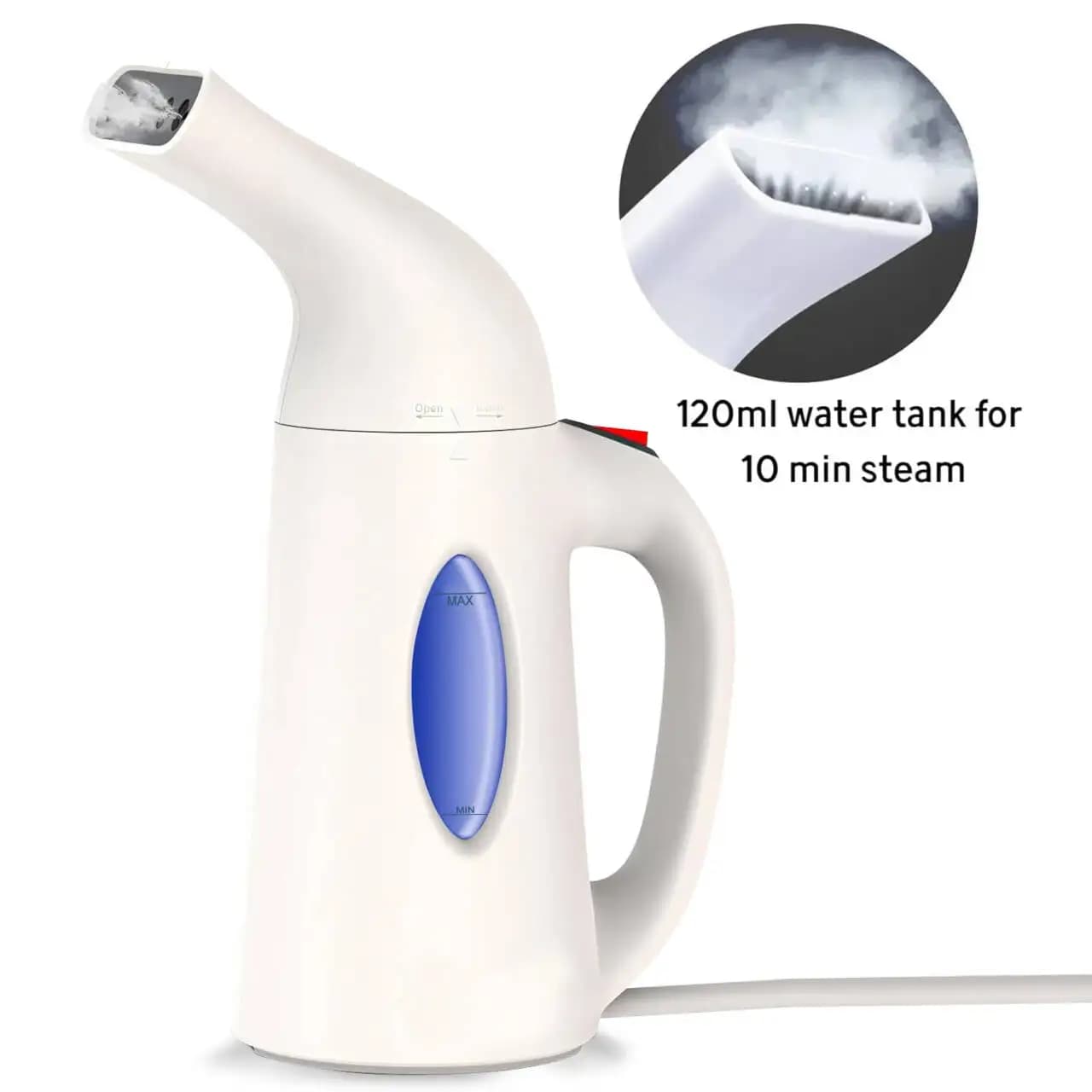 Piroscafo portatile per indumenti da 120 ml Capacità 700 W Piroscafo con spegnimento automatico per vestiti Rimuove le rughe sui vestiti e tessuti