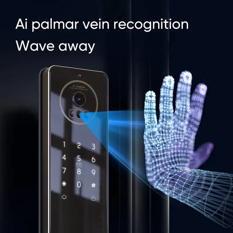 ljc AI Dynamic Learning Facial Recognition Smart Lock Zigbee Supported App Remote Control, Multi-Access Modes for Residentia
