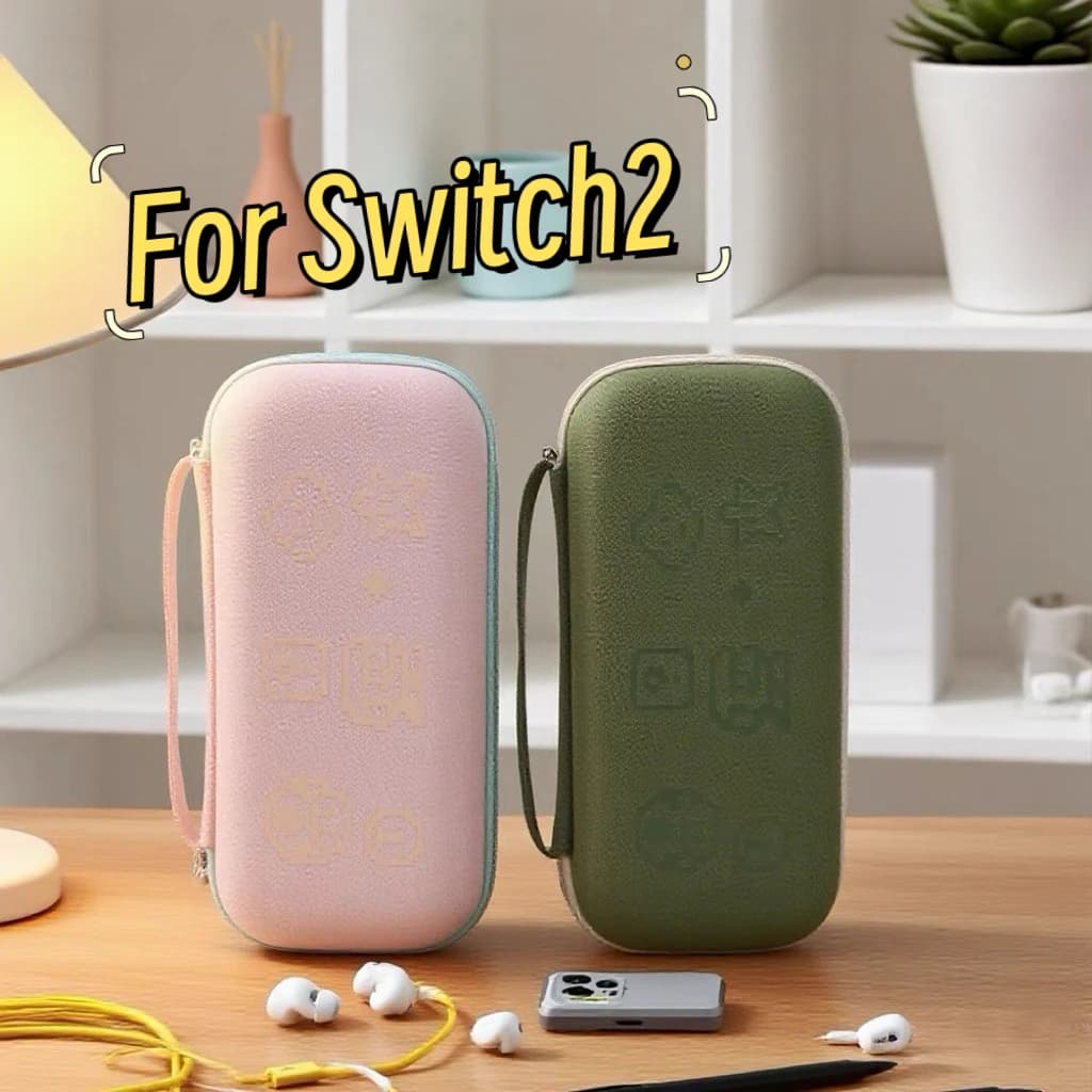Borsa portaoggetti Switch 2 – Foderata in pile, resistente ai graffi, con custodia per cartucce di gioco