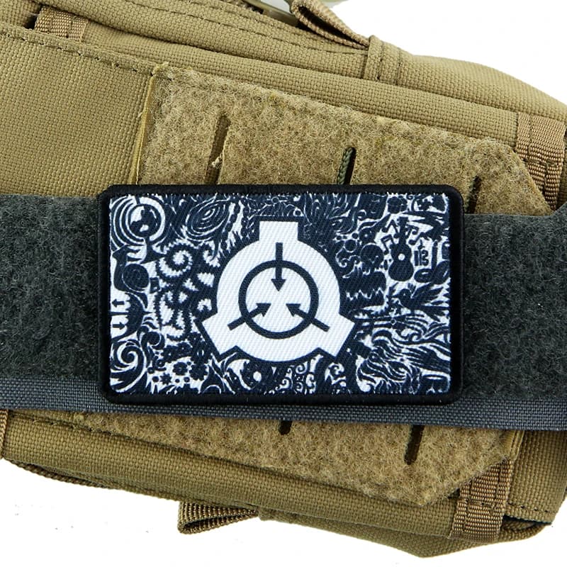 Tactical rectangular arm band with patch print for SCP foundation for clothes backpack decoration