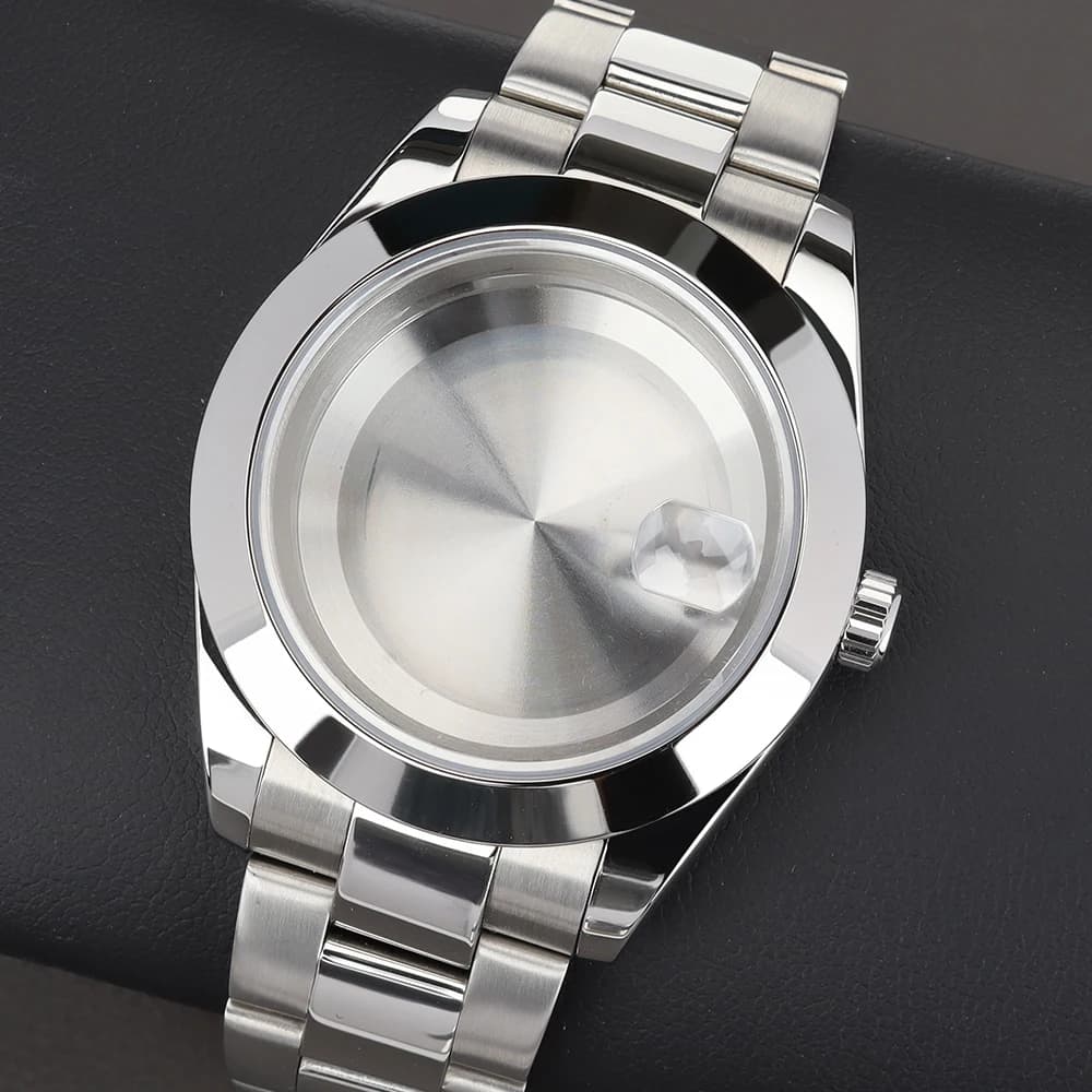 36mm/39mm NH35 DJ Watch Case Stainless Steel Glide Lock Bracelet Sapphire Glass For DJ SK NH35 NH36 Miyota 8215 Air King Oyster