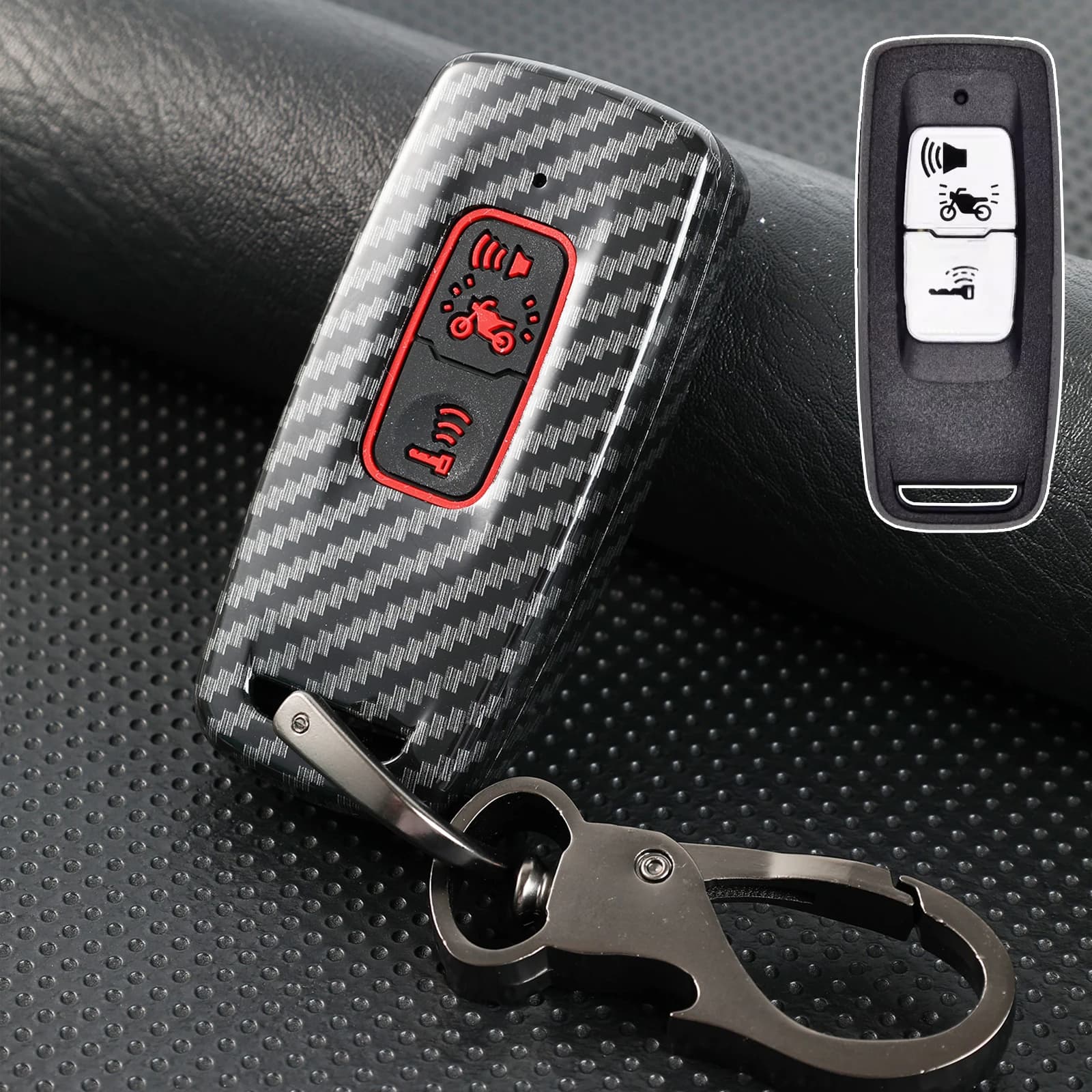 Custodia per chiave in Abs in carbonio Shell moto Scooter Smart Key per Honda ADV PCX Forza Vario Activa Dio Scoopy 125 160 2022 2023